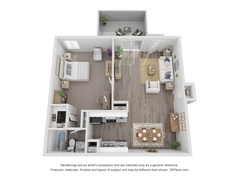 1 bedroom layout at Summer Meadows, Nevada